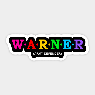 Warner - Army Defender Sticker